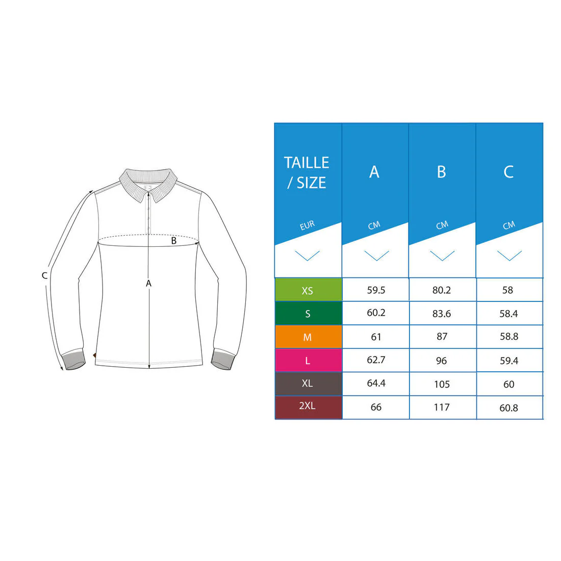 Polo de golf de manga larga azul marino para mujer MW500 - Image 4