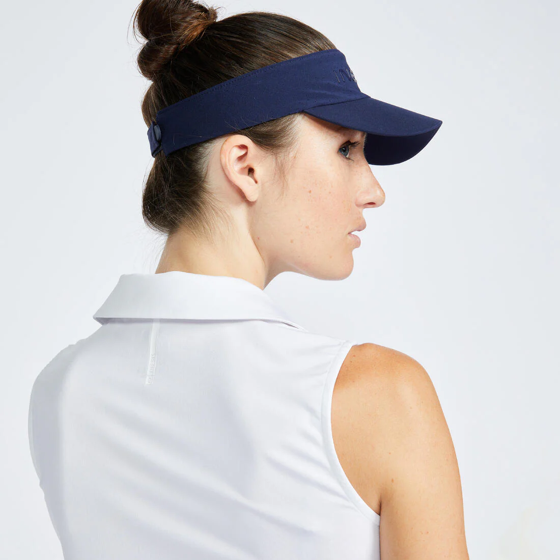 Polo de golf sin mangas blanca para mujer WW500 - Image 5