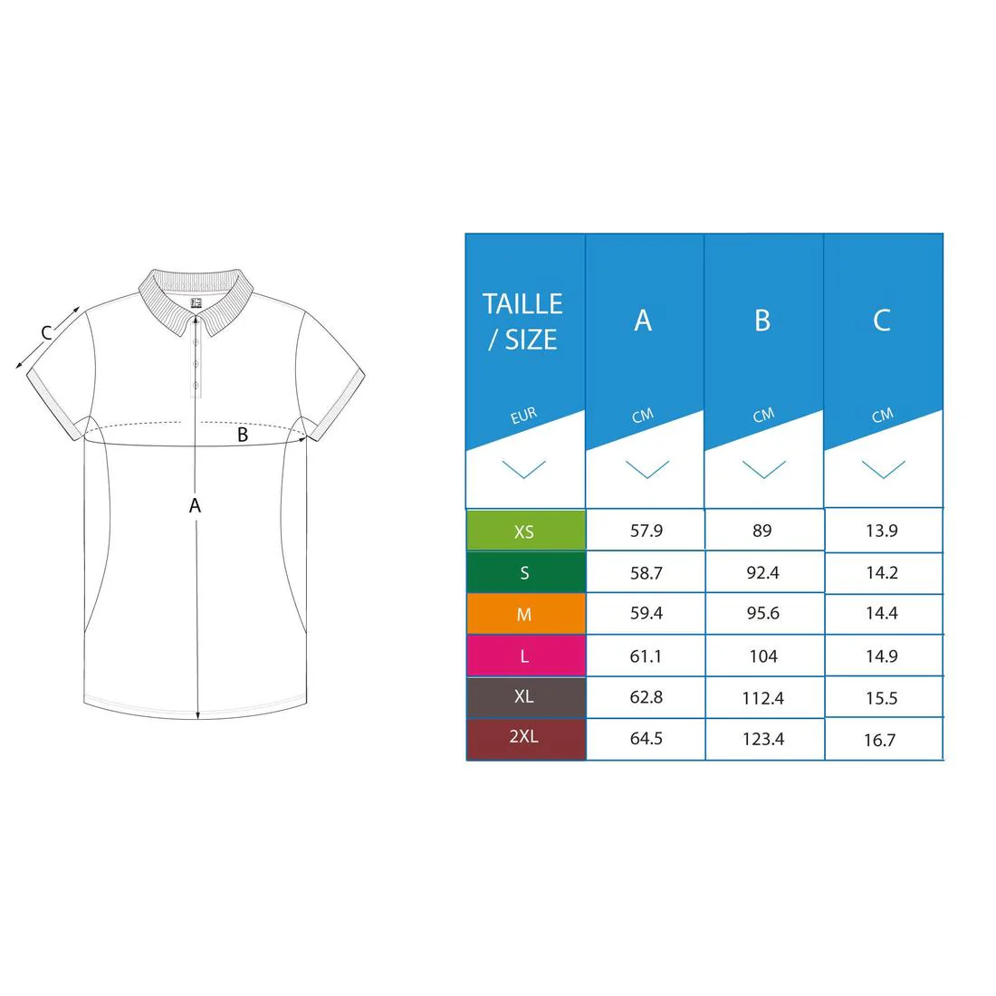 Polo de golf sin mangas blanca para mujer WW500 - Image 6