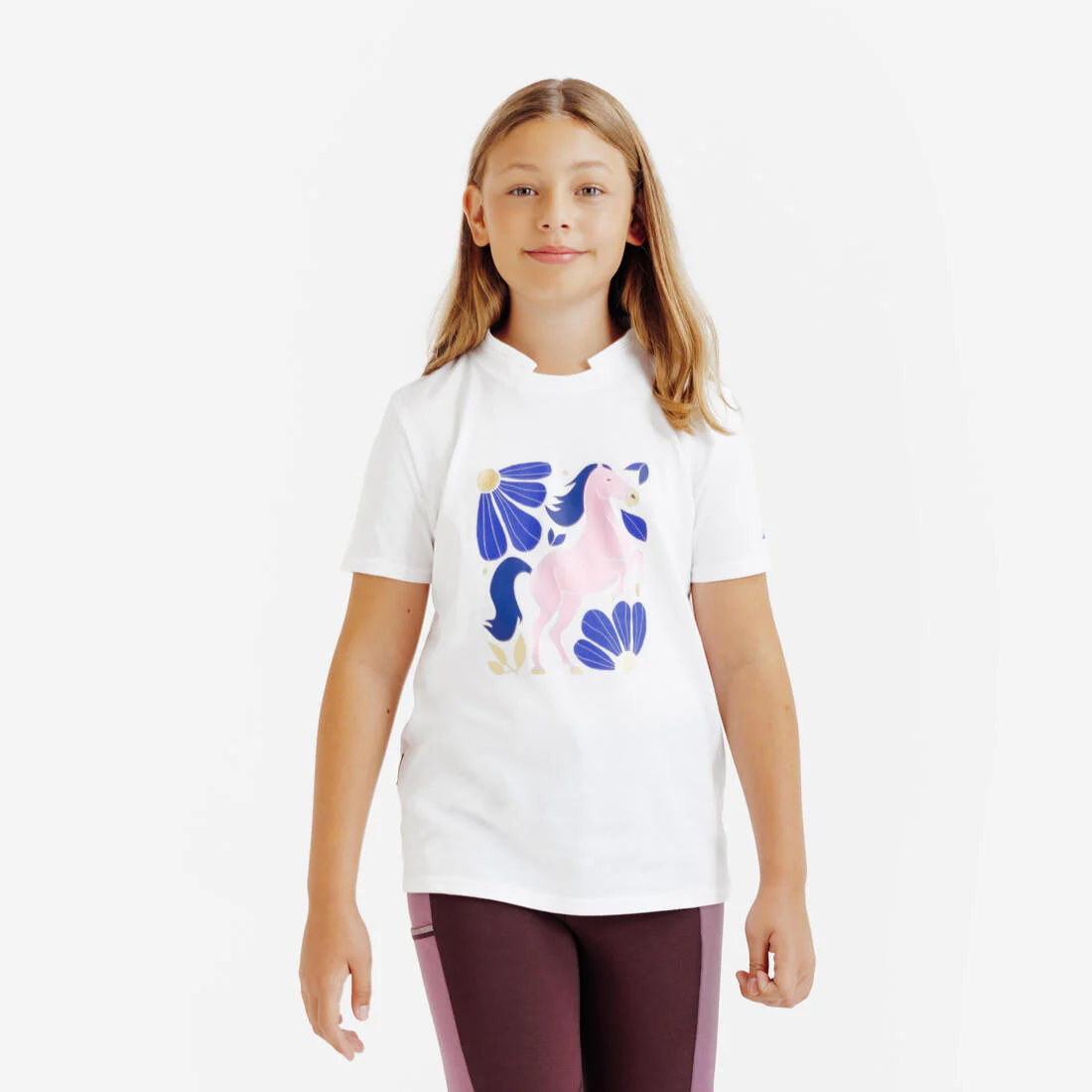 Polo Equitación Magic Niños Azul Estampado All Over Manga Corta
