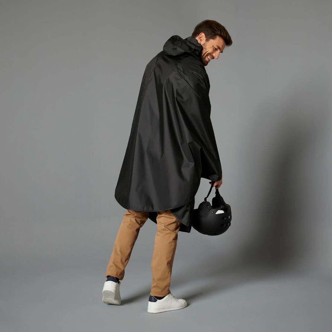 Poncho de lluvia para bici urbana negro 100 - Image 6