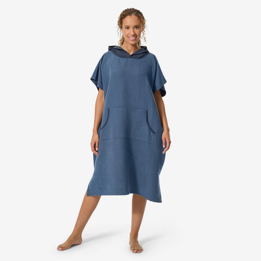 Poncho de surf de microfibra azul para adulto 150 - Image 2