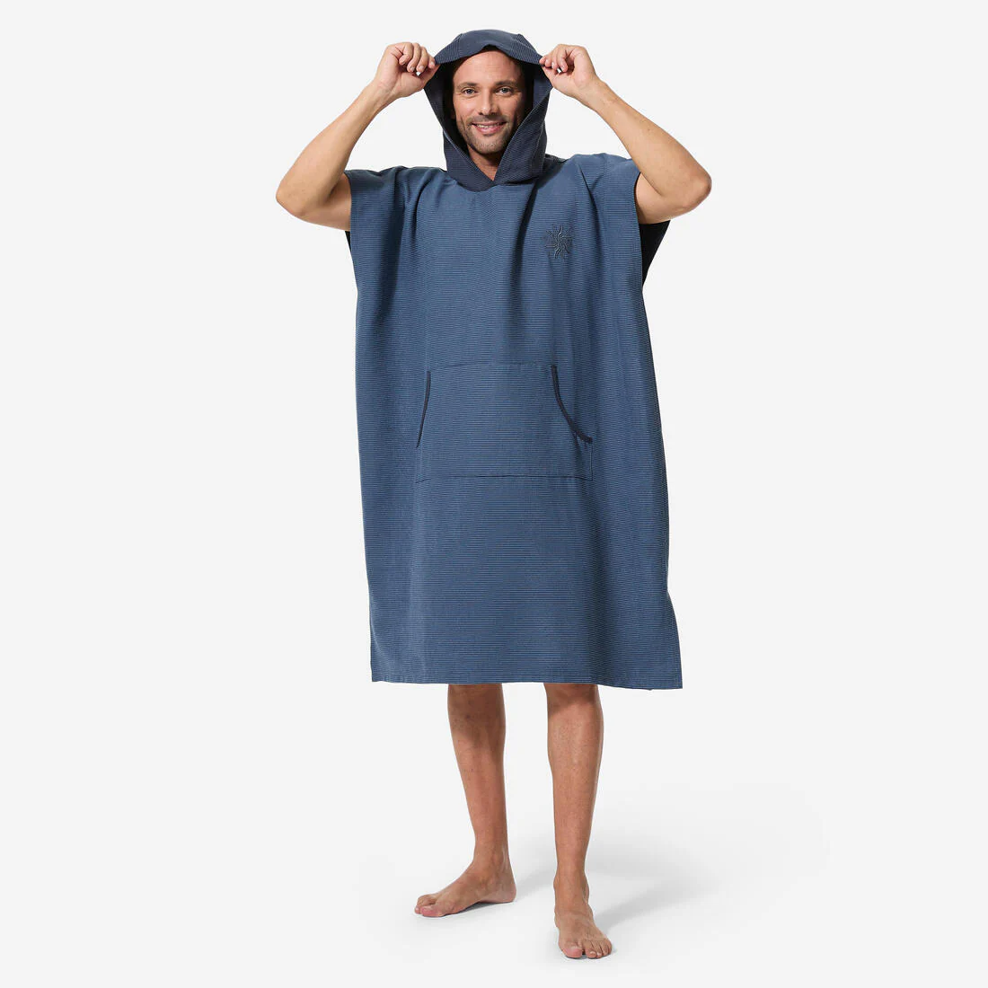 Poncho de surf de microfibra azul para adulto 150 - Image 3