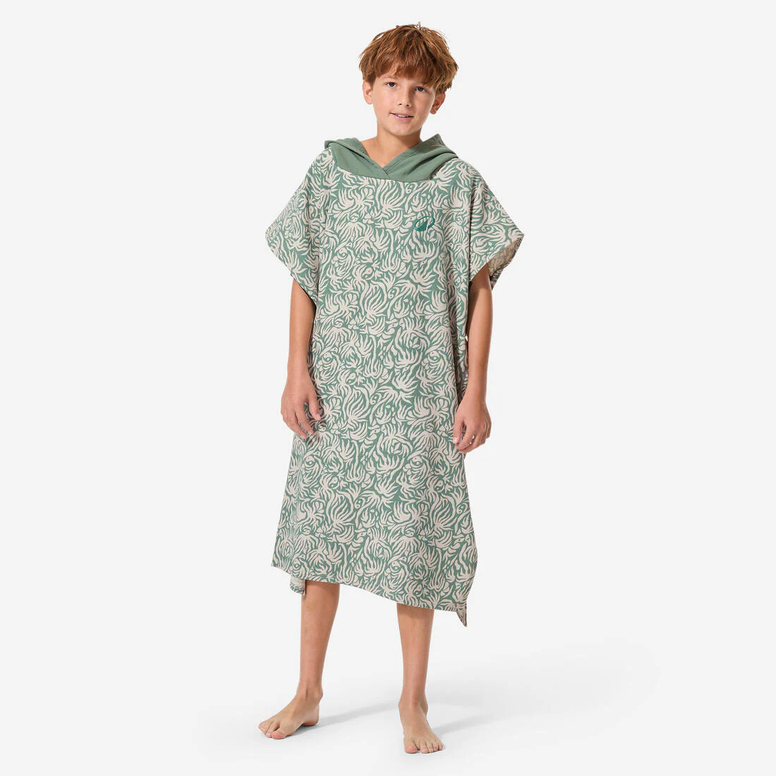 Poncho de surf rosa coral para niños de 135 a 160 cm 550 Jungle