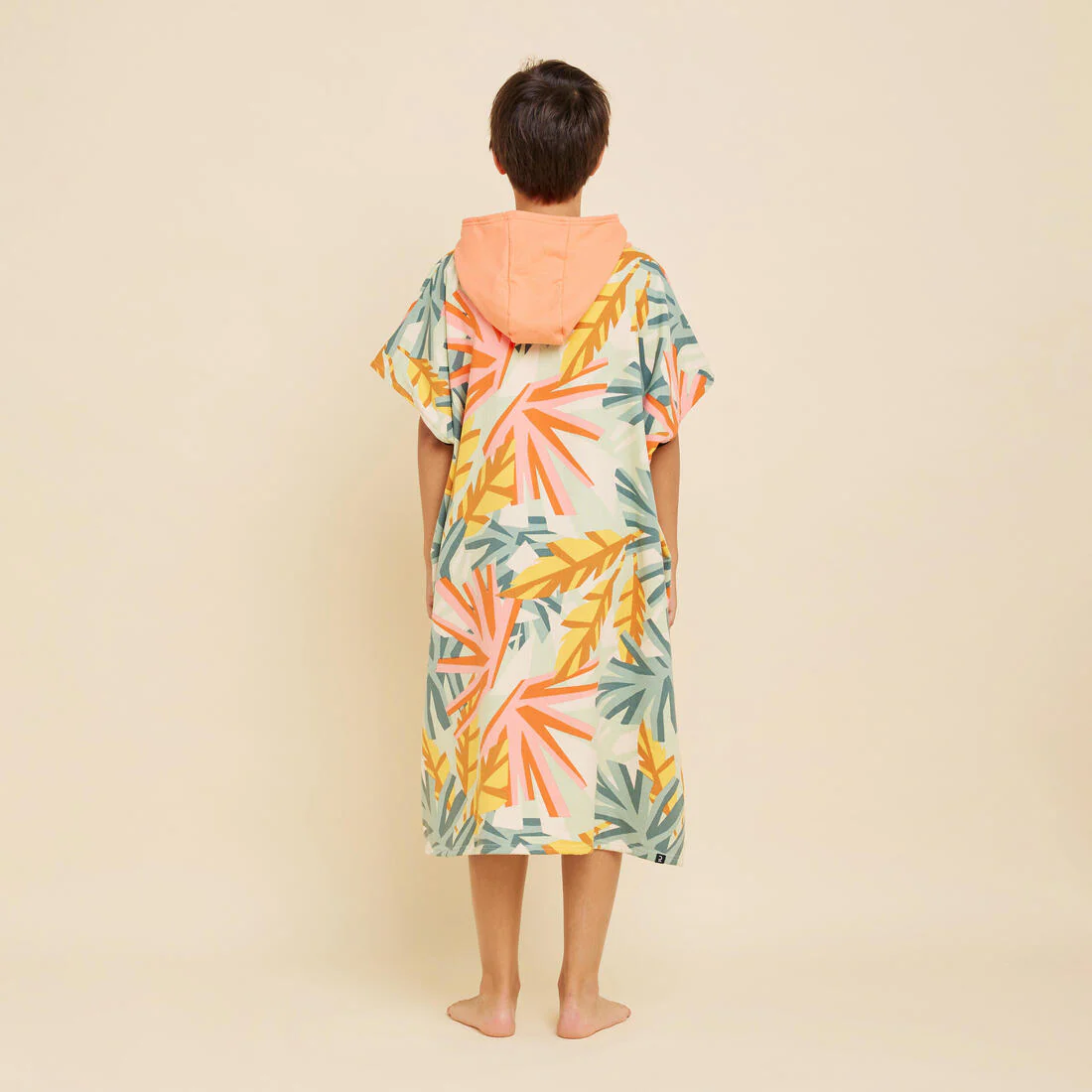 Poncho de surf rosa coral para niños de 135 a 160 cm 550 Jungle - Image 5