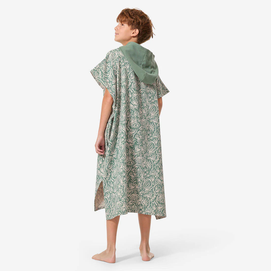 Poncho de surf rosa coral para niños de 135 a 160 cm 550 Jungle - Image 7