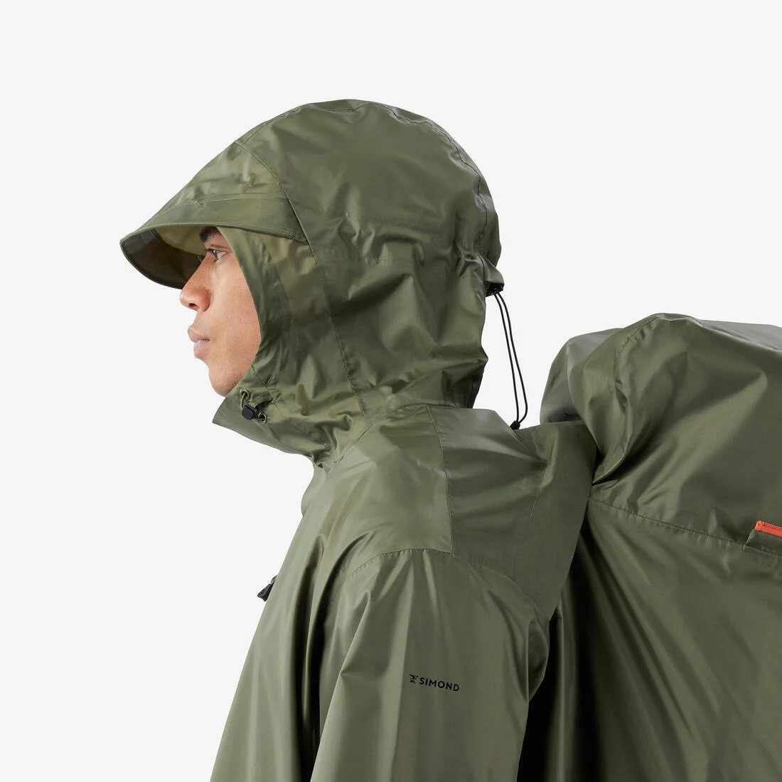 Poncho impermeable de senderismo ajustable de 75 L máx. caquí MT900 2.0 - Image 2