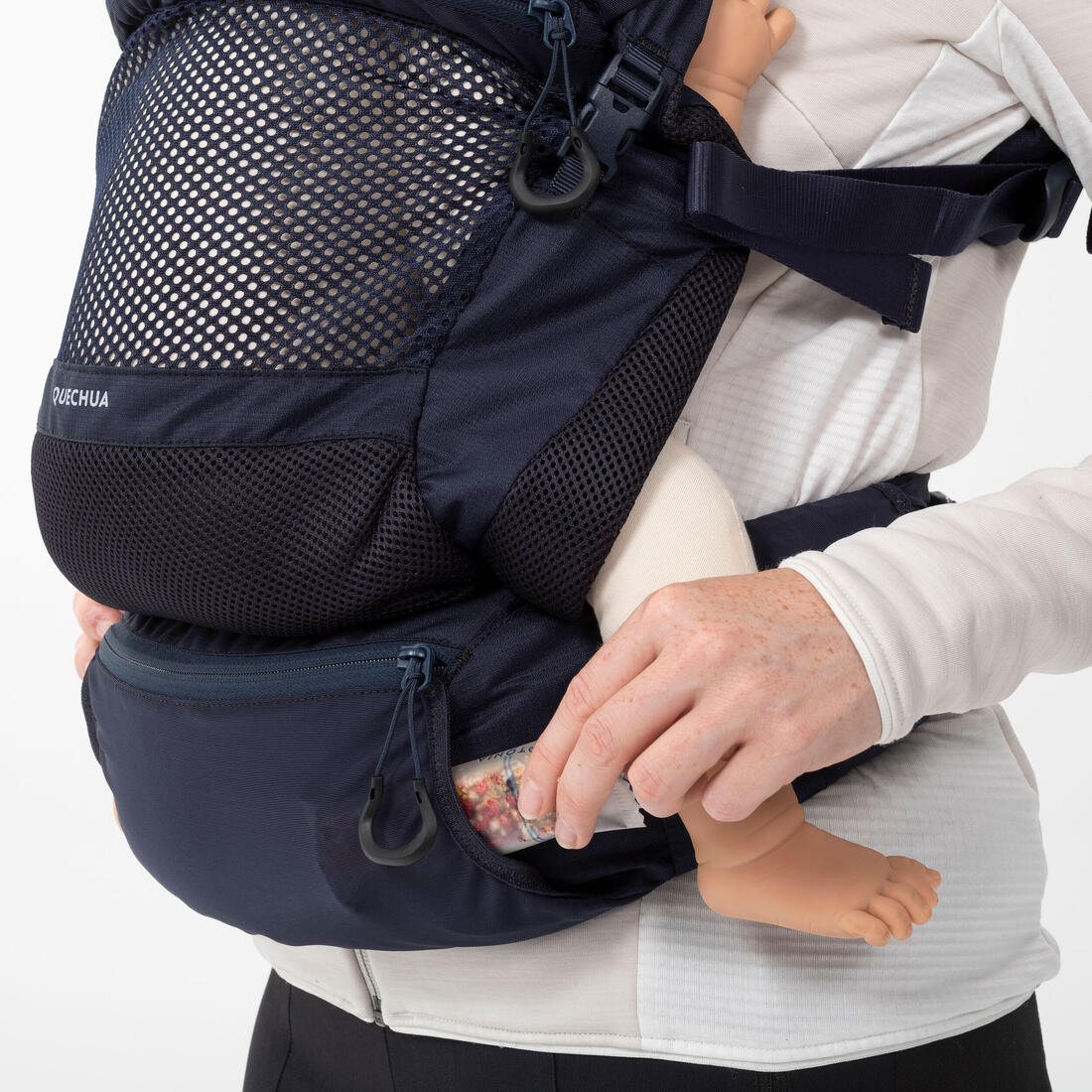 Portabebés ergonómico de 9 meses a 15kg - MH500 azul marino - Image 10