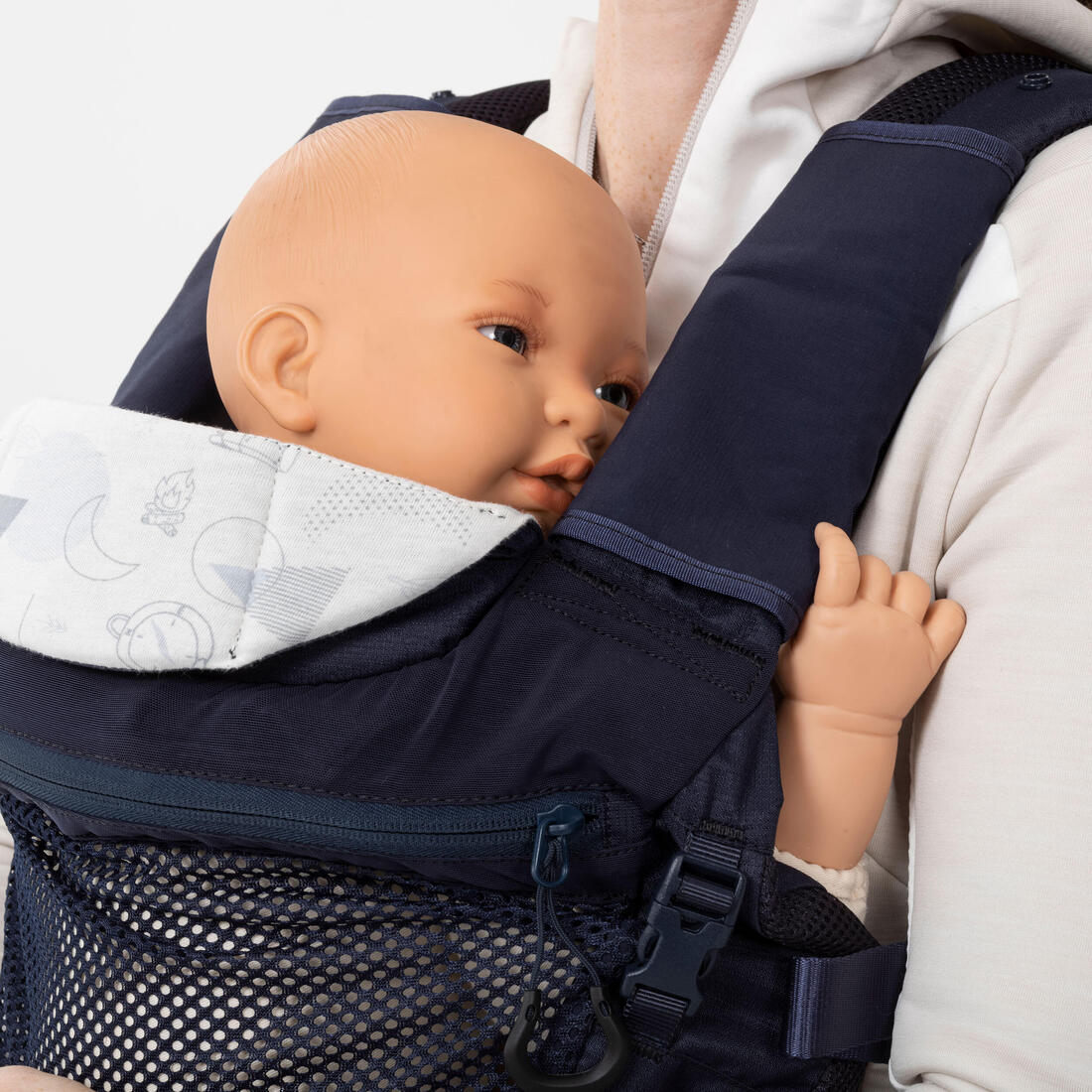 Portabebés ergonómico de 9 meses a 15kg - MH500 azul marino - Image 12