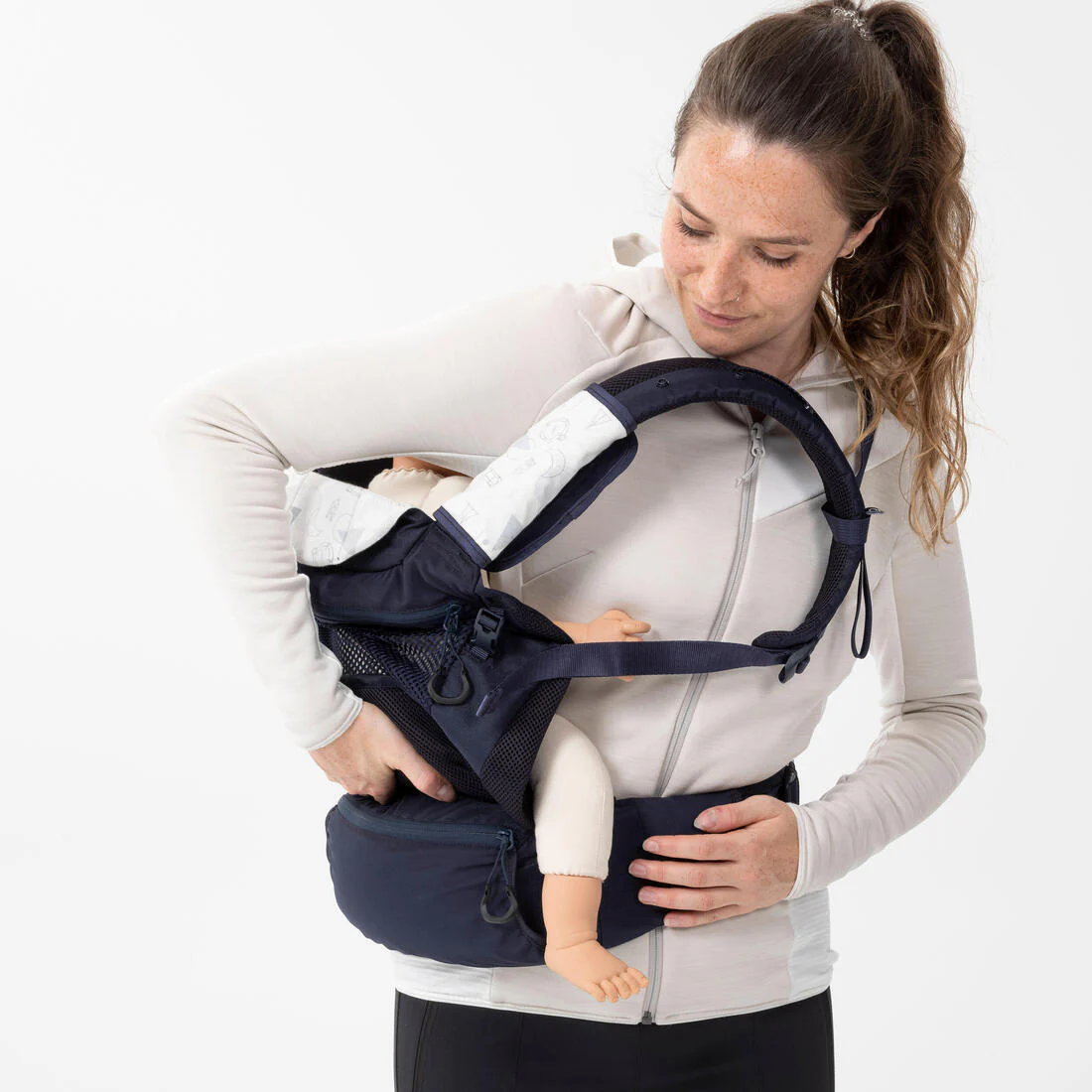 Portabebés ergonómico de 9 meses a 15kg - MH500 azul marino - Image 18