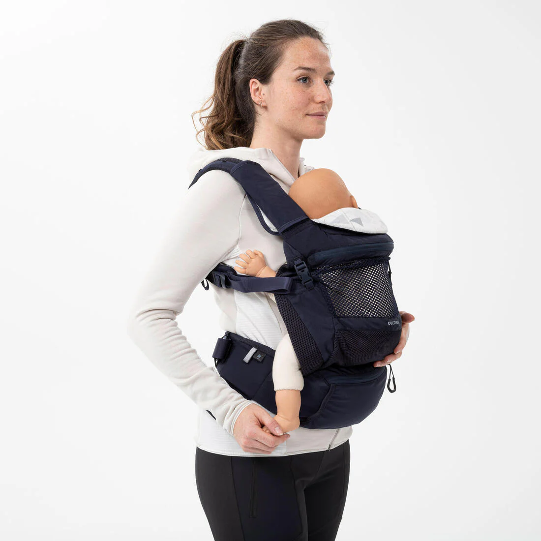 Portabebés ergonómico de 9 meses a 15kg - MH500 azul marino - Image 2