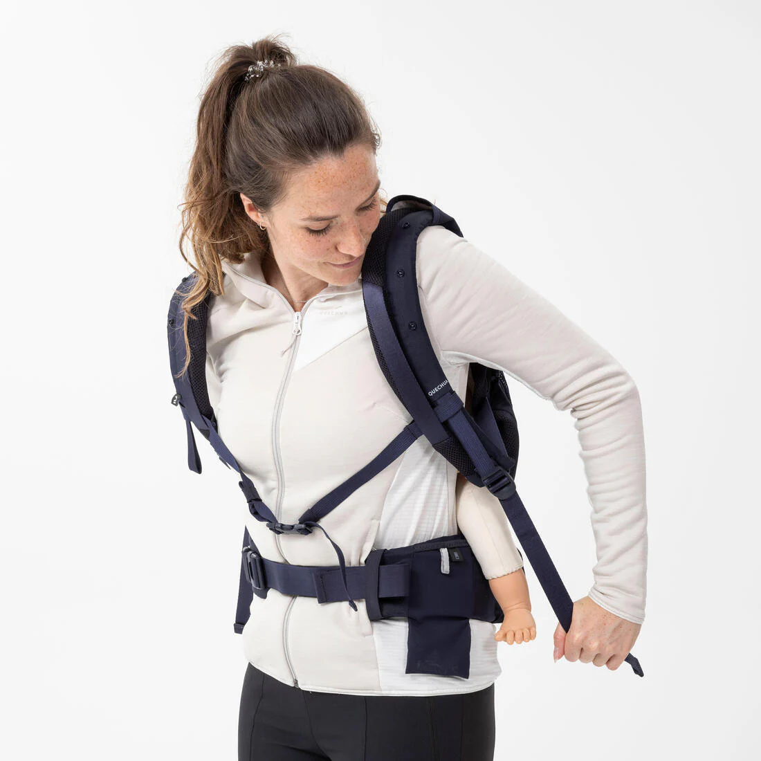 Portabebés ergonómico de 9 meses a 15kg - MH500 azul marino - Image 23