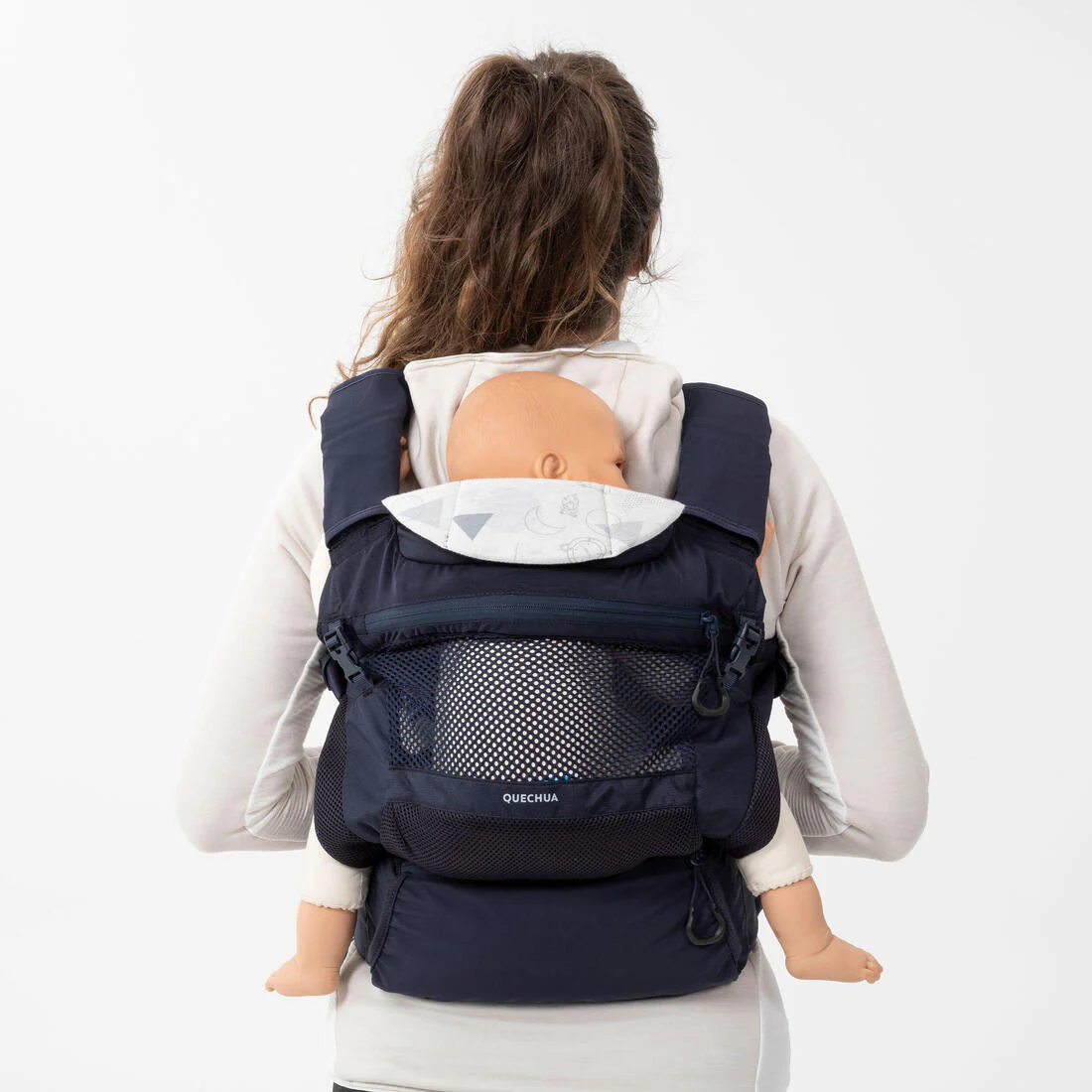 Portabebés ergonómico de 9 meses a 15kg - MH500 azul marino - Image 29