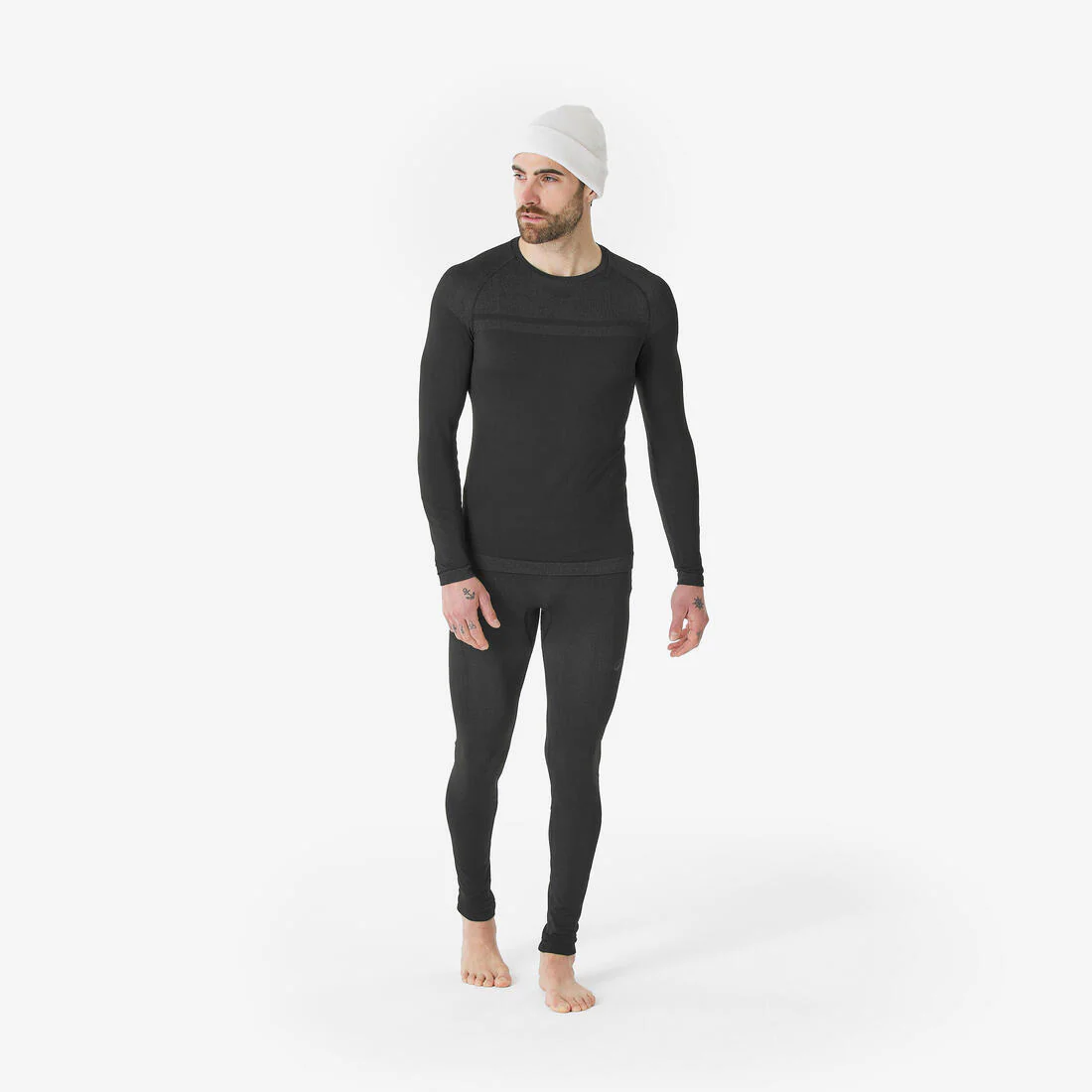 Prenda interior térmica esquí cálida y transpirable hombre, BL 500 seamless gris - Image 2
