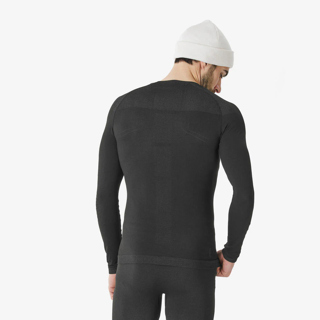 Prenda interior térmica esquí cálida y transpirable hombre, BL 500 seamless gris - Image 3
