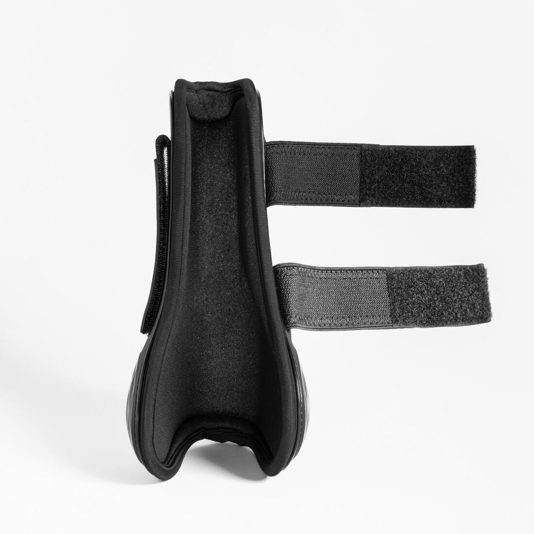 Protectores abiertos de equitación x2 negros para caballo/poni 500 JUMP - Image 3