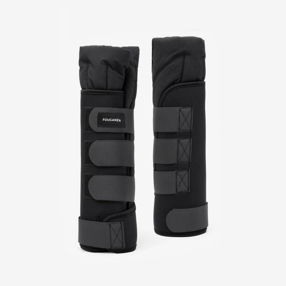 Protectores de equitación de algodón negros para caballo y poni, juego de 2