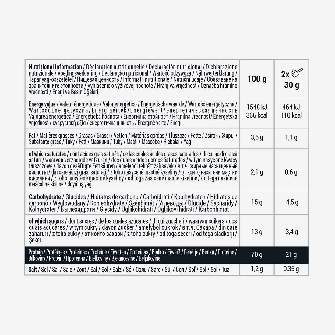 Proteína de suero lácteo de vainilla de 450 g Whey Protein - Image 2