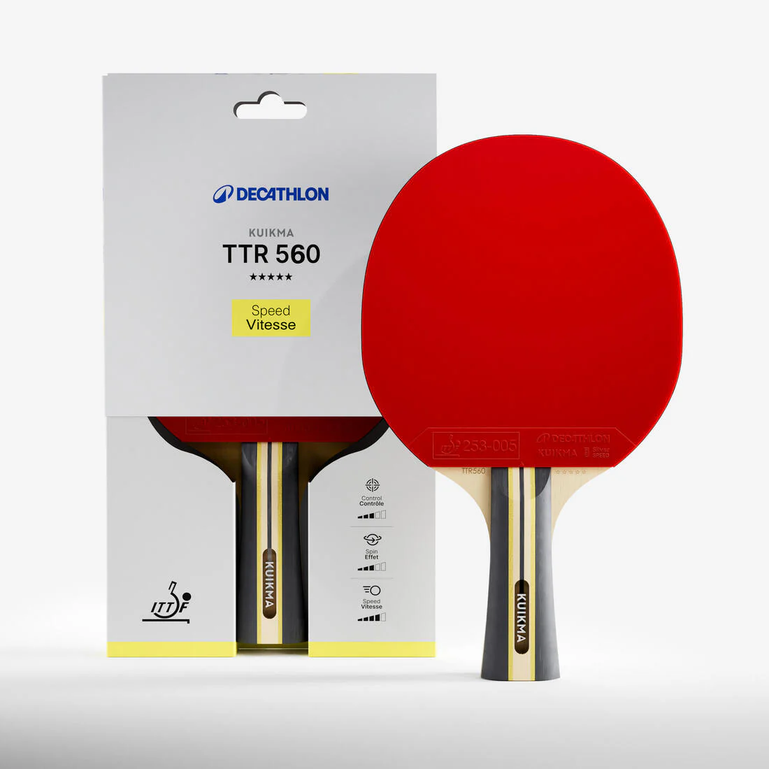 Raqueta de ping-pong para club con certificación ITTF TTR Speed Carbon 560 5*
