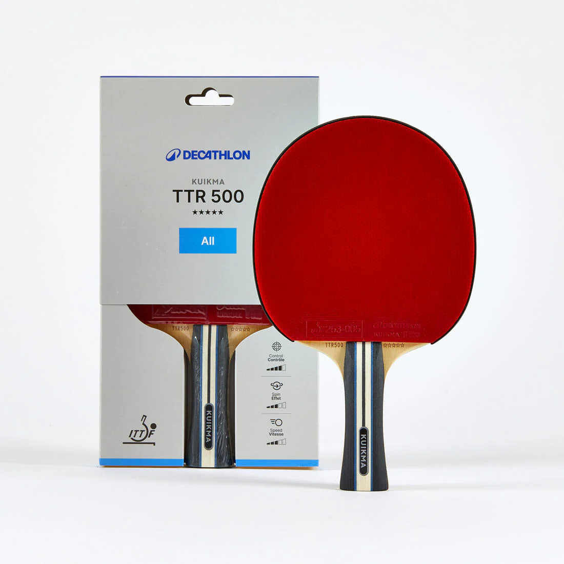 Raqueta de ping-pong versátil para club con certificación ITTF TTR 500 5*