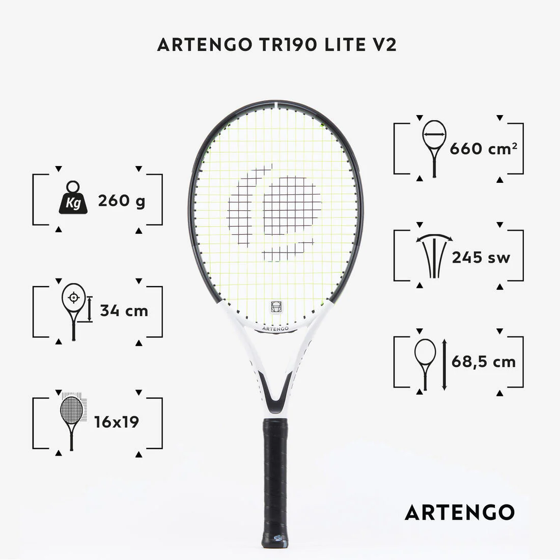 Raqueta de tenis para adulto TR190 Lite v2 - Image 2