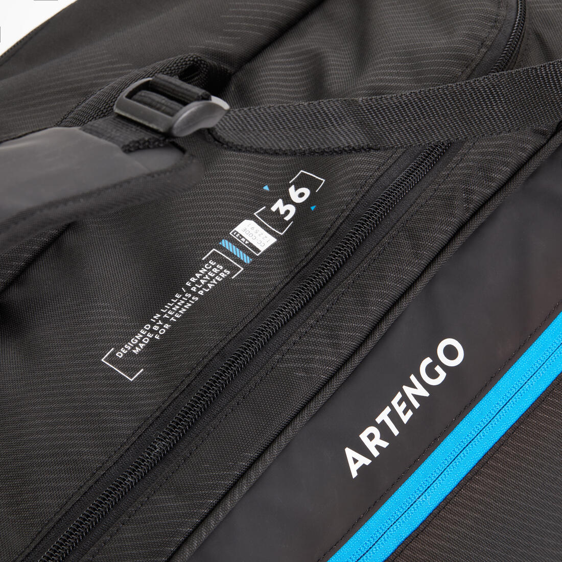 Raquetero de tenis para 9 raquetas negro con azul Artengo L Team - Image 2
