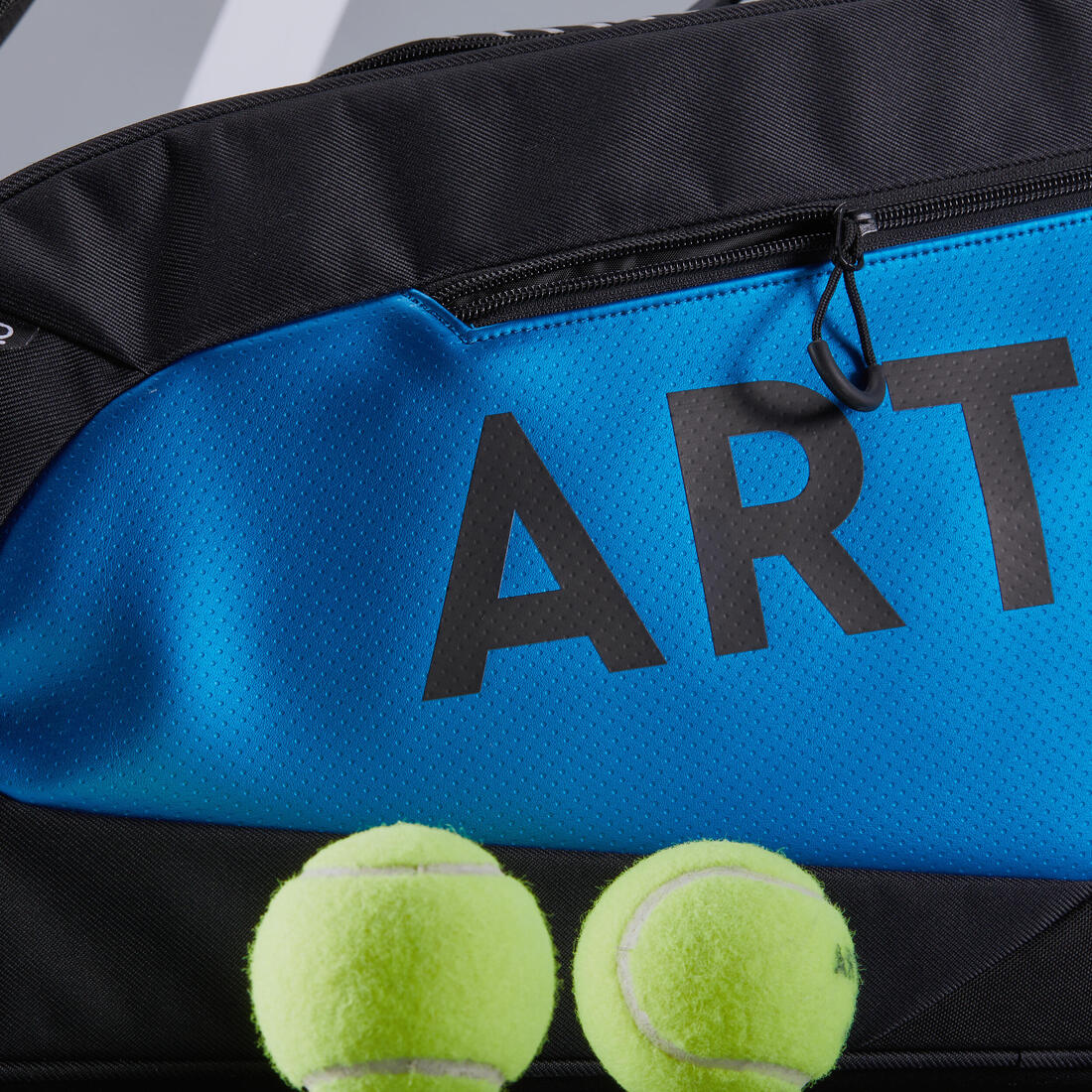 RAQUETERO TÉRMICO DE TENIS - ARTENGO G PRO 9 RAQUETAS NEGRO AZUL SPIN - Image 10
