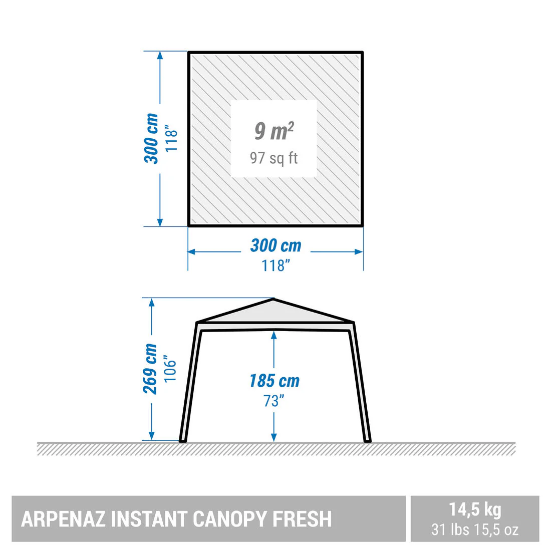Refugio de camping para 8 personas Arpenaz Fresh Instant Canopy - Image 2