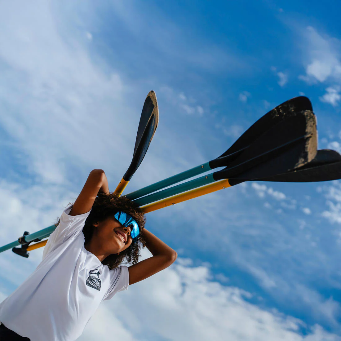 Remo de stand up paddle de 165 a 205 cm de 3 partes azul 100 - Image 15