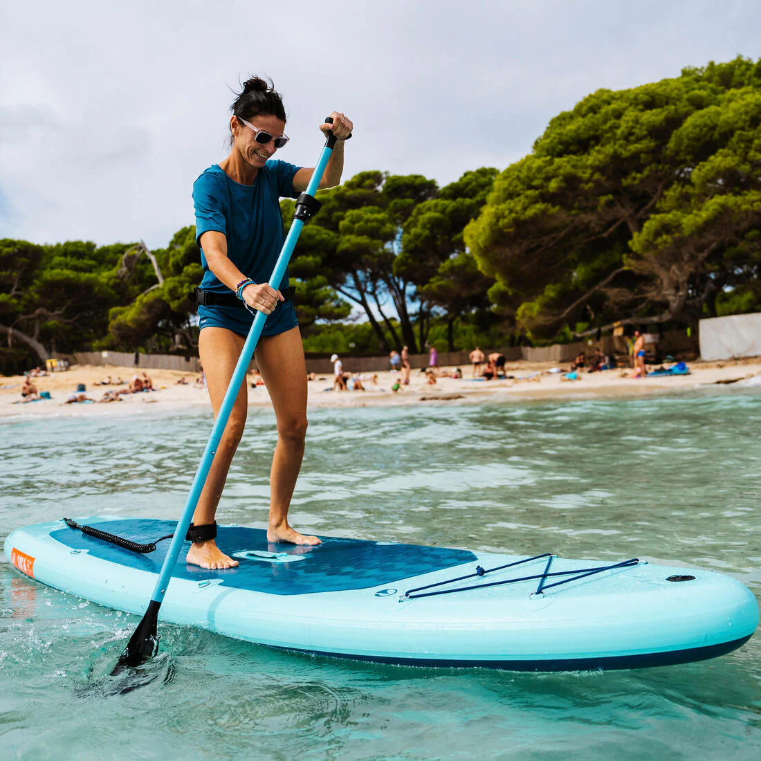 Remo de stand up paddle de 165 a 205 cm de 3 partes azul 100 - Image 17