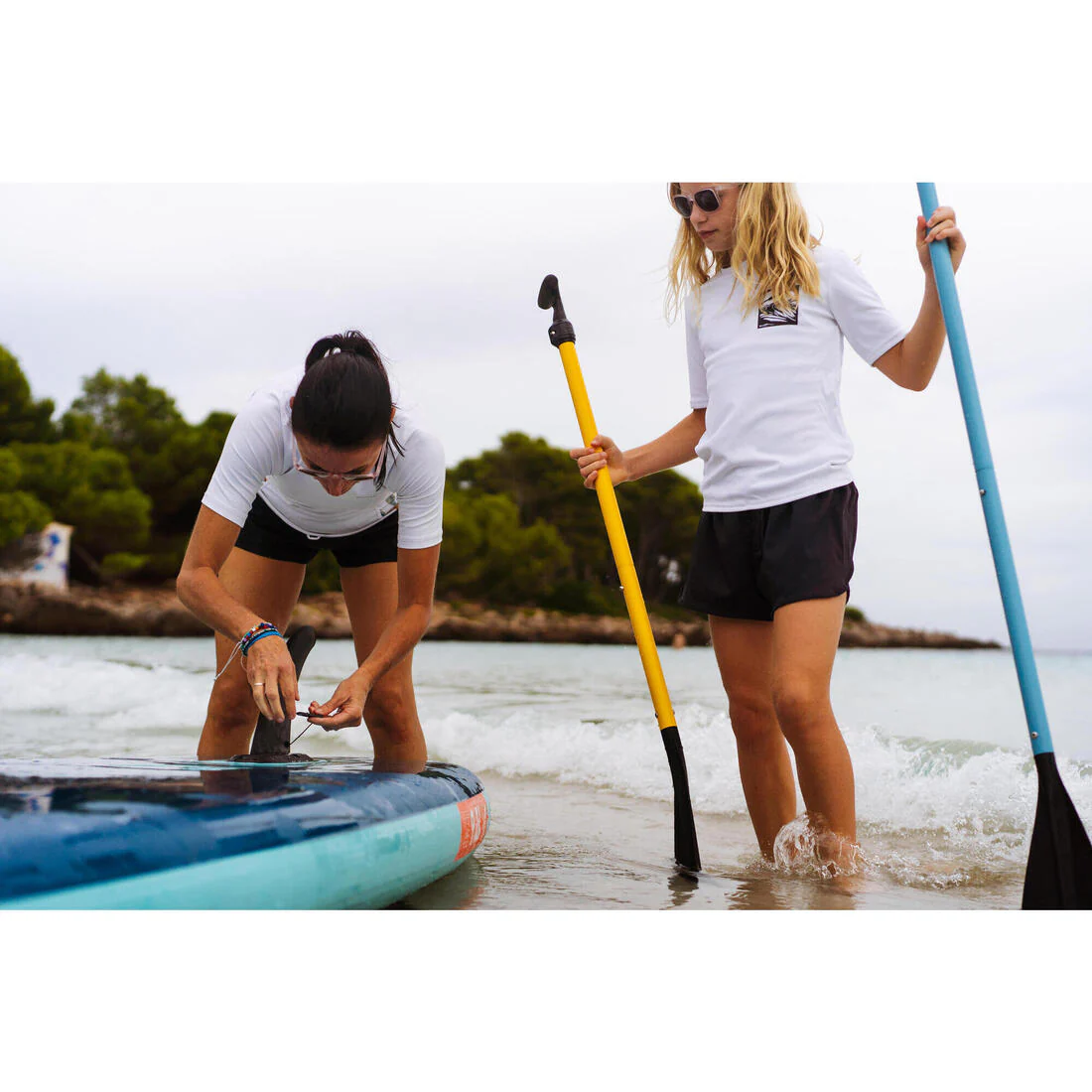 Remo de stand up paddle de 165 a 205 cm de 3 partes azul 100 - Image 18
