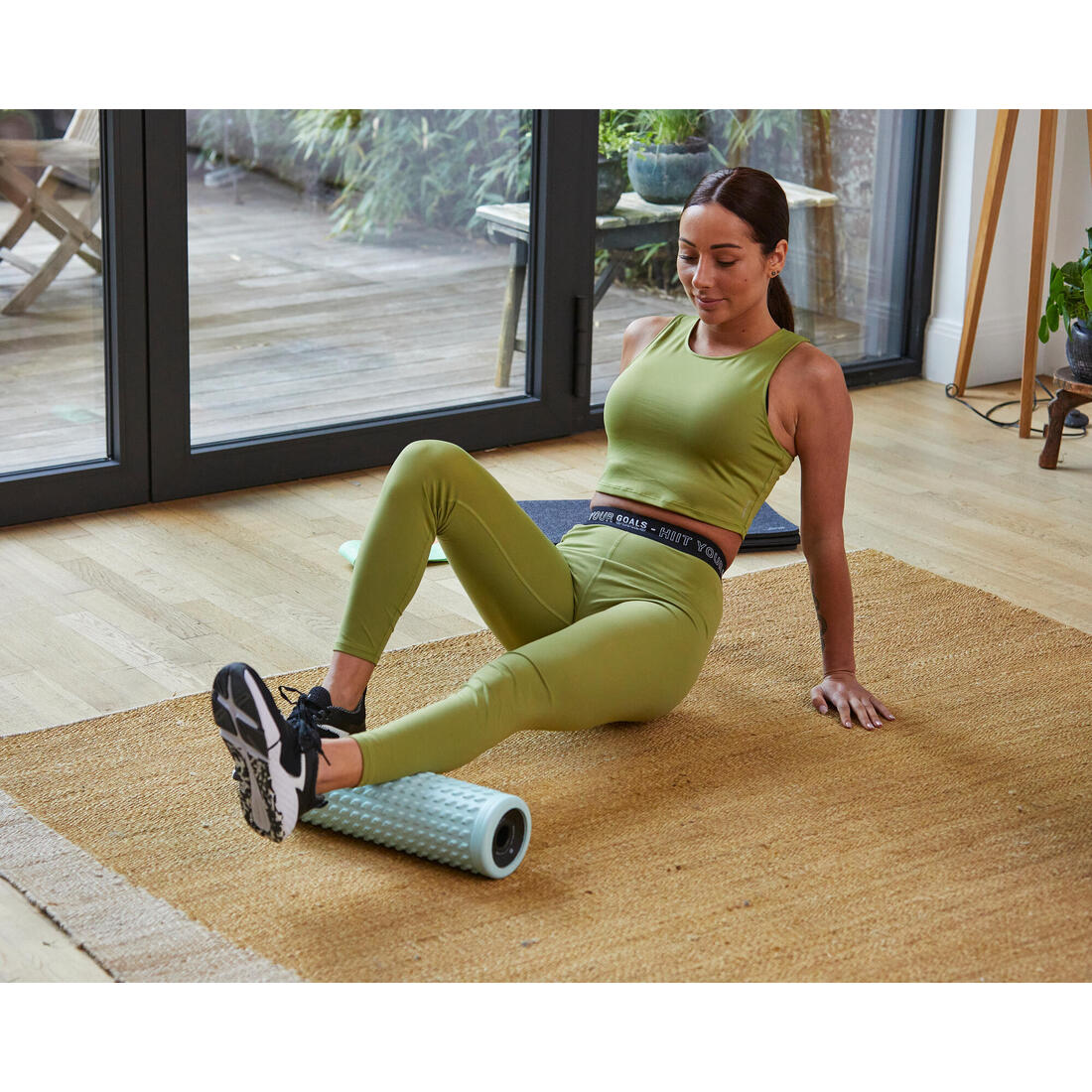 Rodillo de masaje blando azul Foam Roller - Image 4