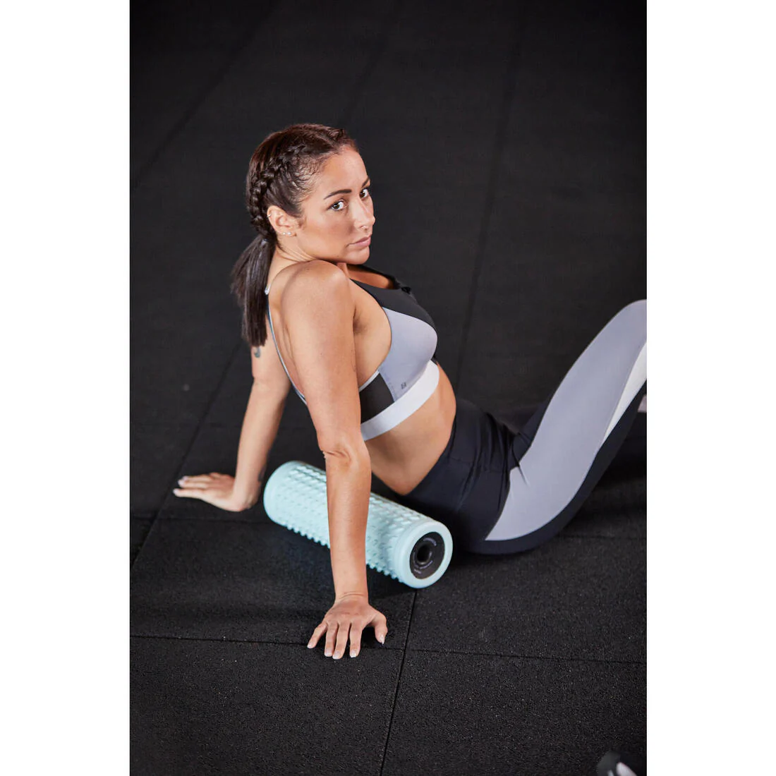 Rodillo de masaje blando azul Foam Roller - Image 5