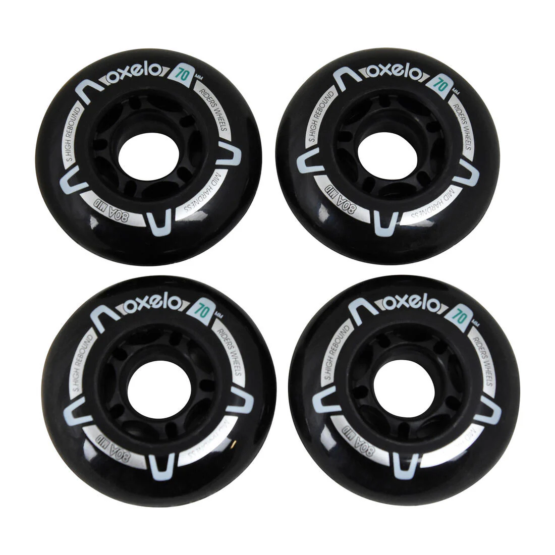 Ruedas patines Fitness niños 4 RUEDAS 70 mm. 80A