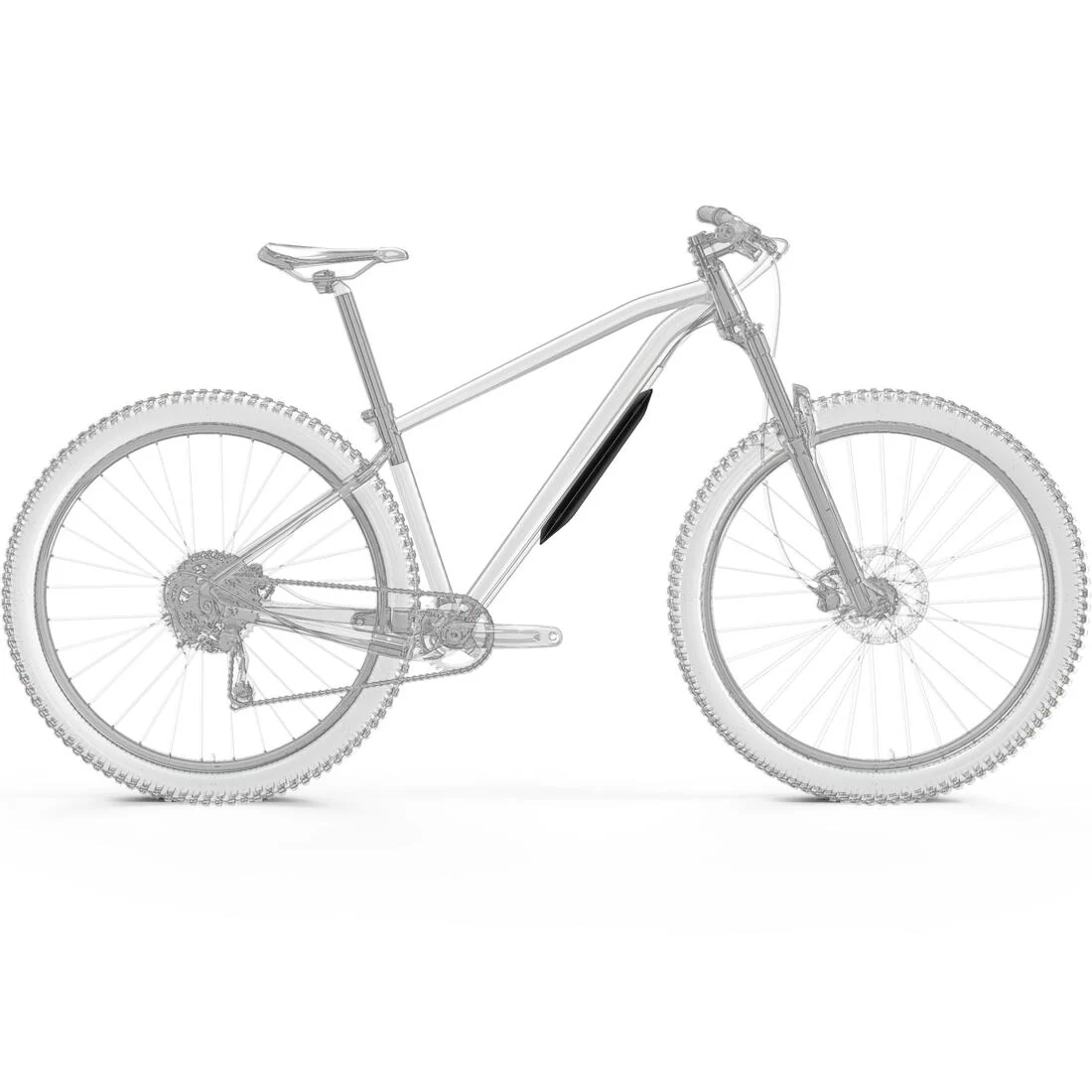 Salpicadera para bicicleta MTB de protección con cuadro de 26", 27.5", 29" negra - Image 5
