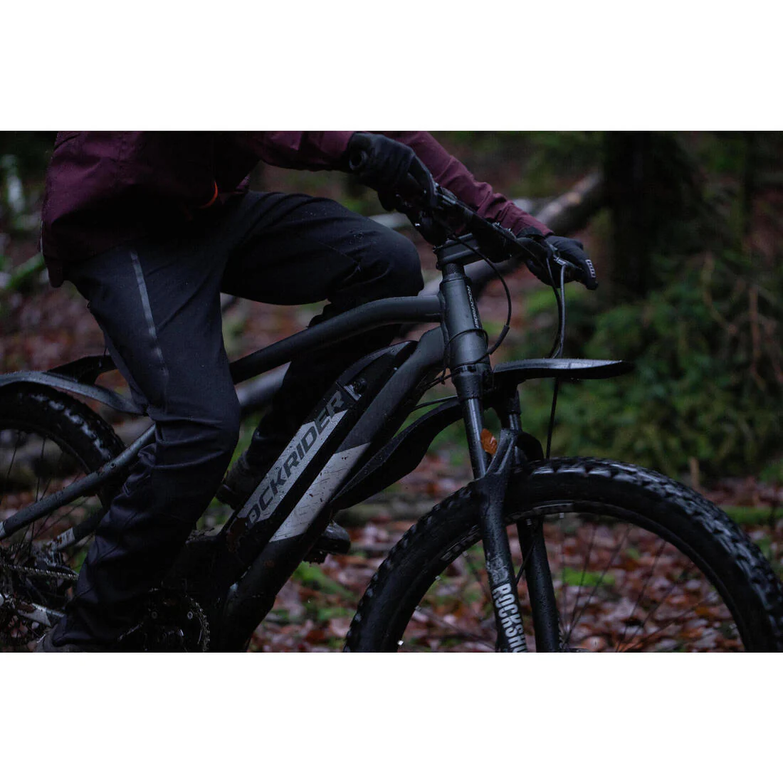 Salpicadera para bicicleta MTB trasera rígida V2 de 26" - 27.5" - 29" negra - Image 14