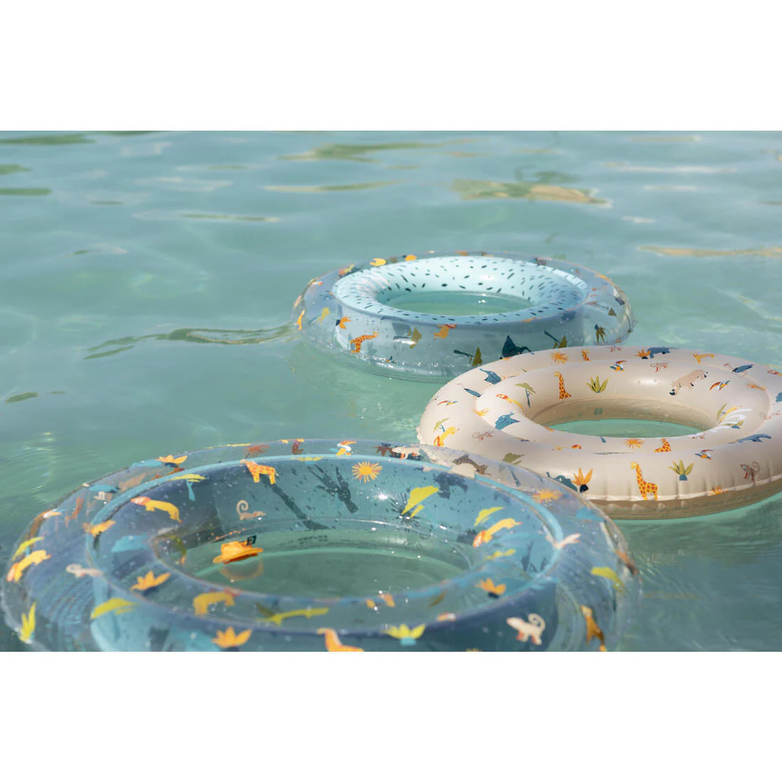 Salvavidas de natación inflable de 51 cm con estampado de sabana - Image 23