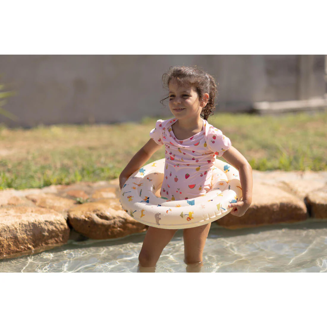 Salvavidas de natación inflable de 51 cm con estampado de sabana - Image 29