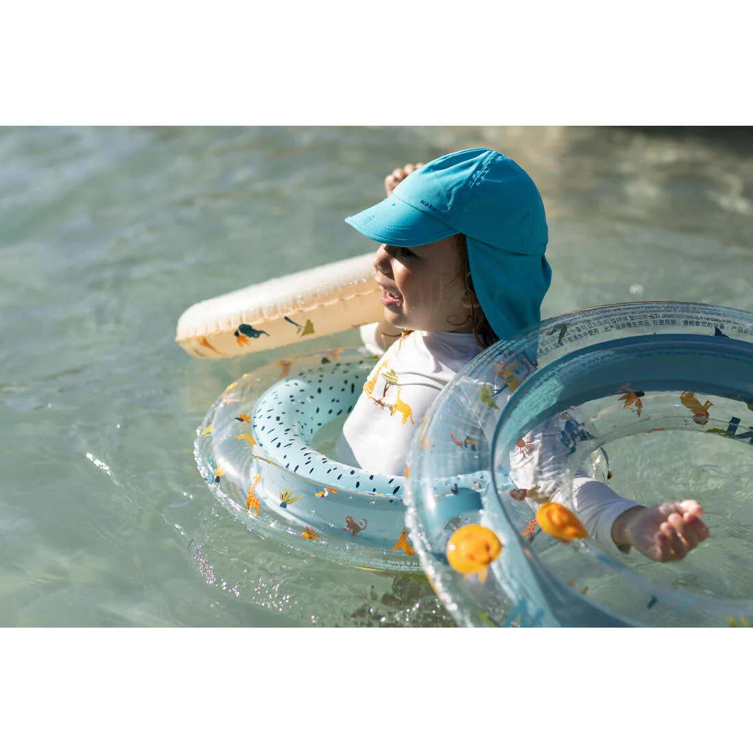 Salvavidas de natación inflable de 65 cm con estampado de sabana transparente - Image 17