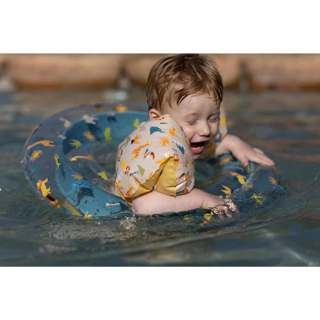 Salvavidas de natación inflable de 65 cm con estampado de sabana transparente - Image 22
