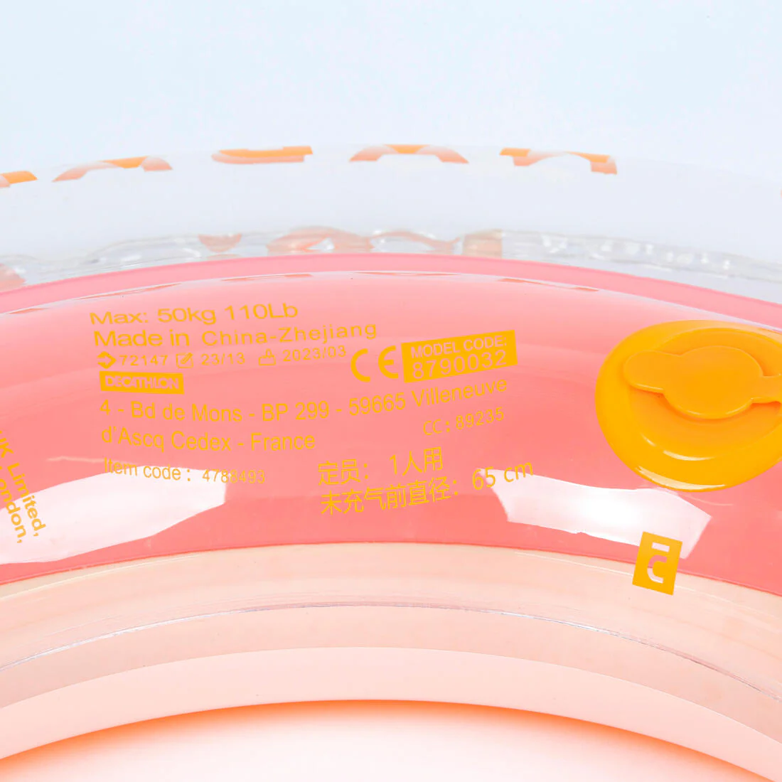 Salvavidas de natación inflable de 65 cm con estampado de sabana transparente - Image 9