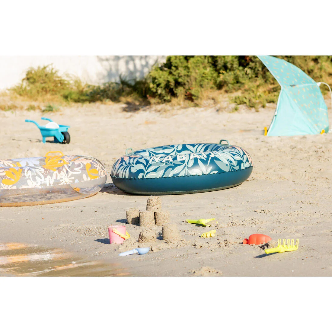 Salvavidas de natación inflable para alberca con asas grande de 92 cm - Image 13