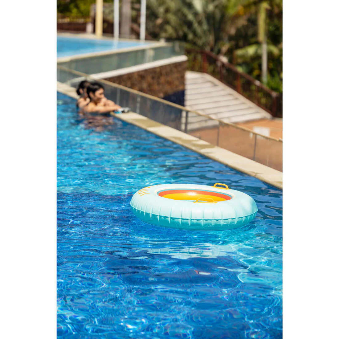 Salvavidas de natación inflable para alberca con asas grande de 92 cm - Image 18