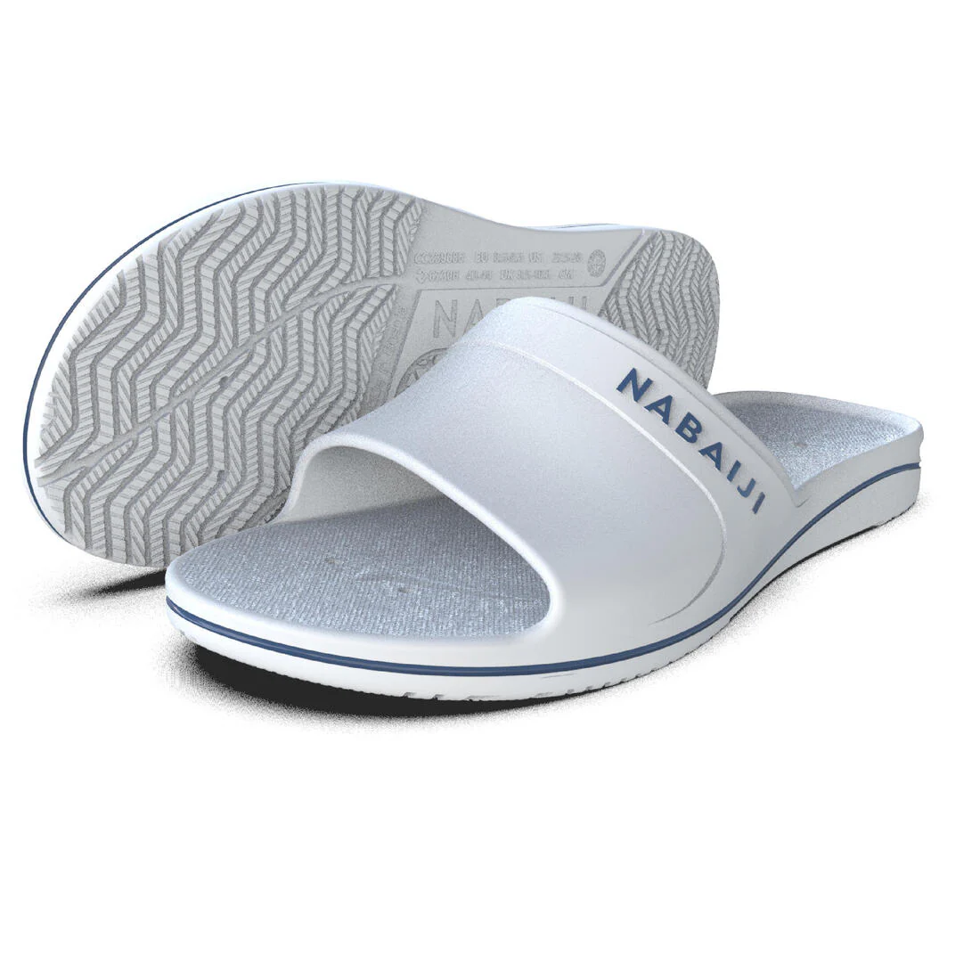 Sandalias alberca 100 Plus Hombre Blanco - Image 4