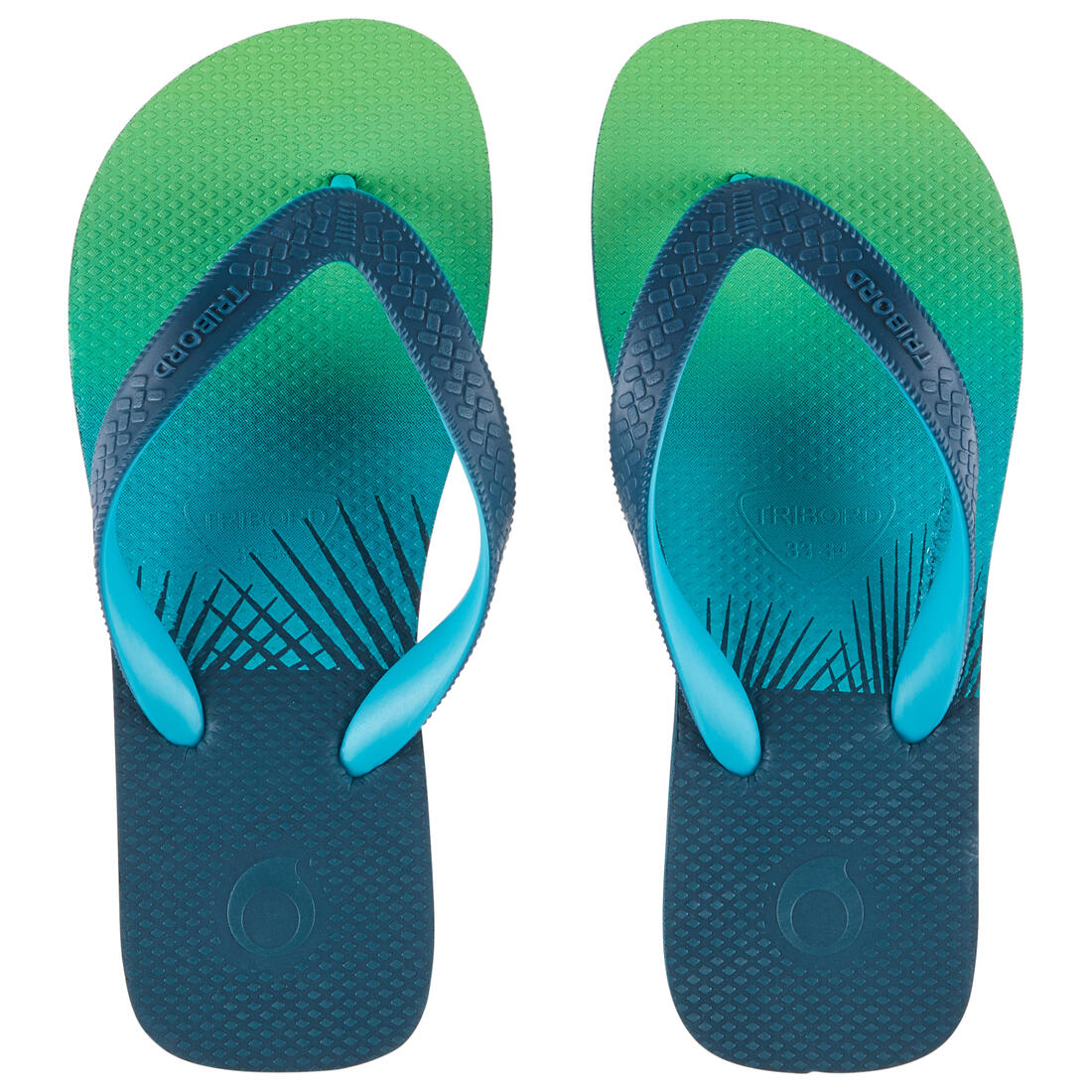 Sandalias de playa para niño Surf Olaian TO 500 Verde - Image 2