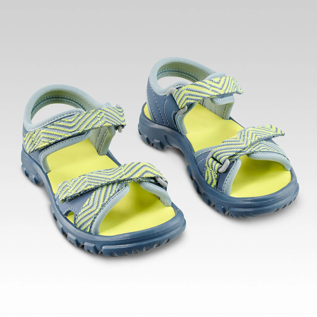 Sandalias de senderismo azul con amarillo tallas 24 a 31 para niños MH100 - Image 10
