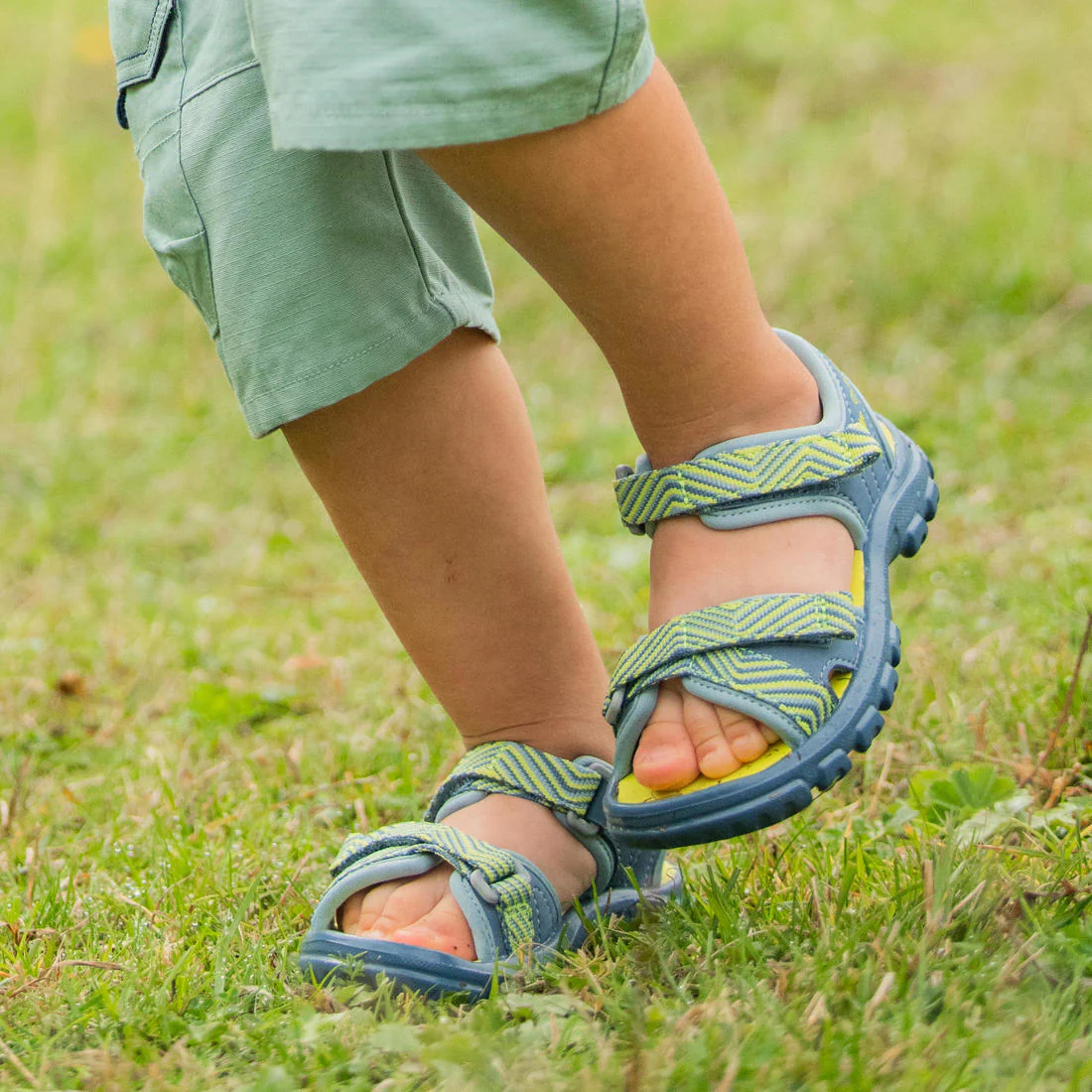 Sandalias de senderismo azul con amarillo tallas 24 a 31 para niños MH100 - Image 19