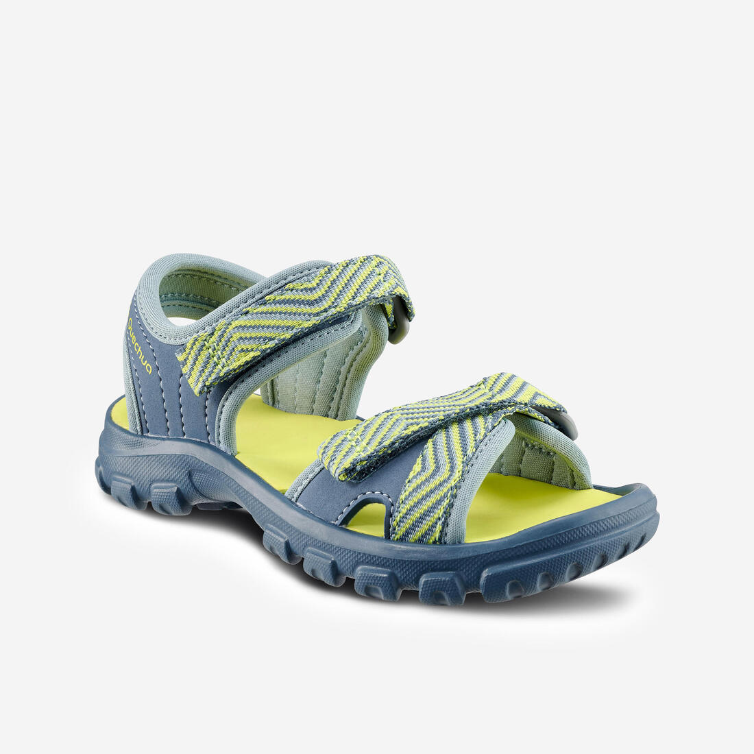 Sandalias de senderismo azul con amarillo tallas 24 a 31 para niños MH100 - Image 2