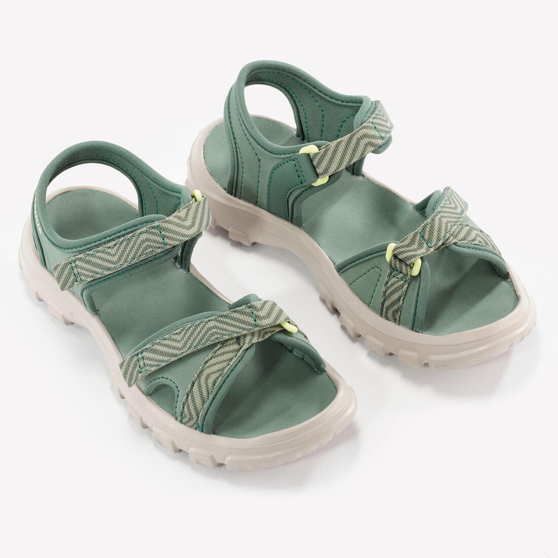 Sandalias de senderismo azul con amarillo tallas 24 a 31 para niños MH100 - Image 3