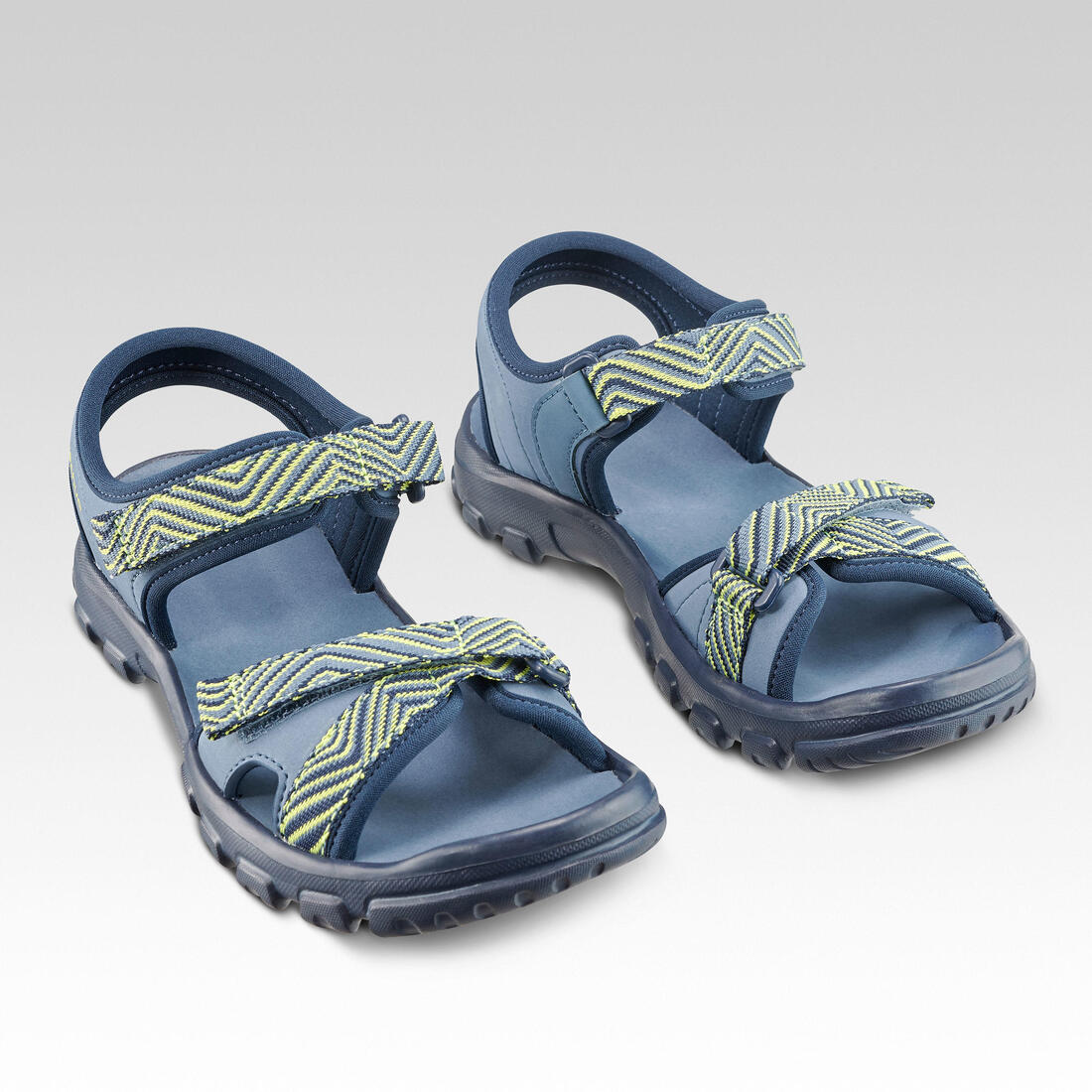 Sandalias de senderismo azul con amarillo tallas 32 a 37 para niños MH100 TW - Image 17